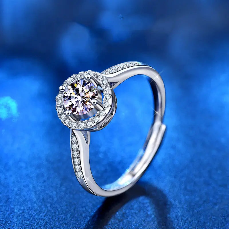 Moissanite Princess Ring