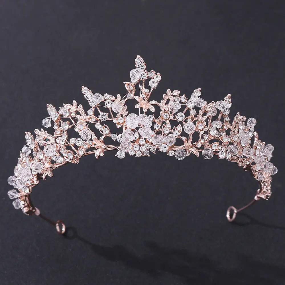 Exquisite Handmade Crystal Bridal Crown