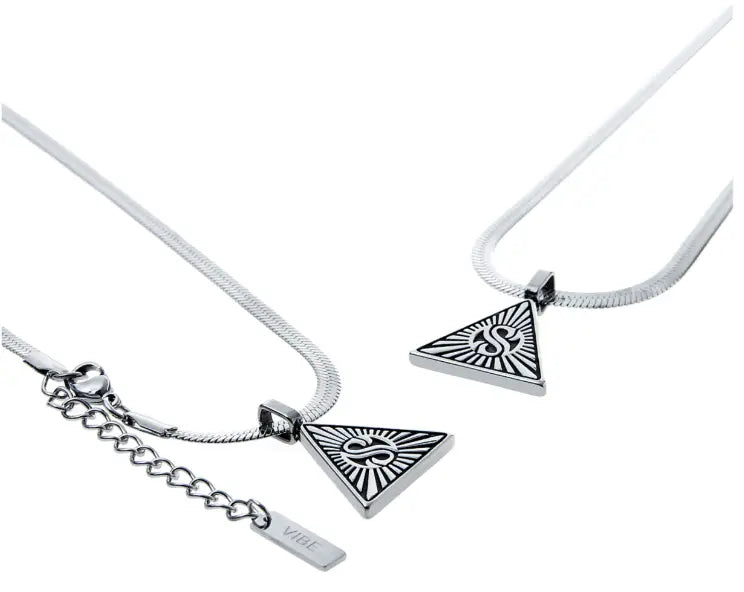 Snake Bone Triangle Totem Pendant