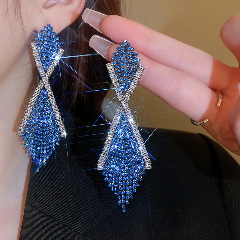 Geometric Long Tassel Earrings