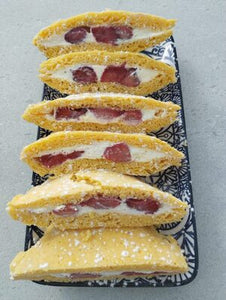 A CRIMPiT snack filled with strawberries and cream