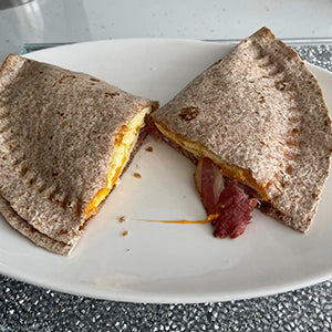 A bacon, egg and cheese wrap