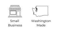 Products made in Washington by a small business, highlighting local craftsmanship and quality.