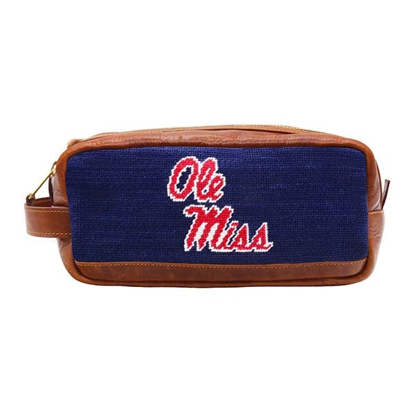 smathers ole miss needlepoint toiletry bag navy 1