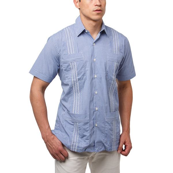 Monterey Hemingway Guayabera - Royal – Paris Texas Apparel Co