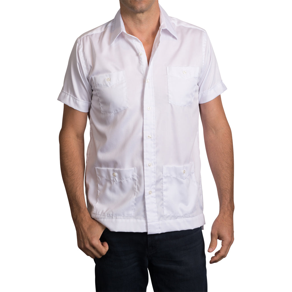 El Presidente Guayabera - White – Paris Texas Apparel Co