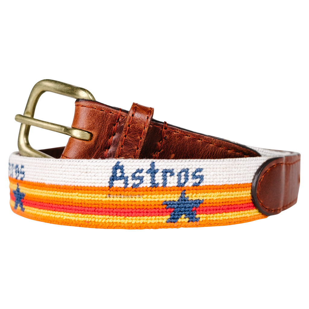 Houston Astros Cooperstown Needlepoint Belt