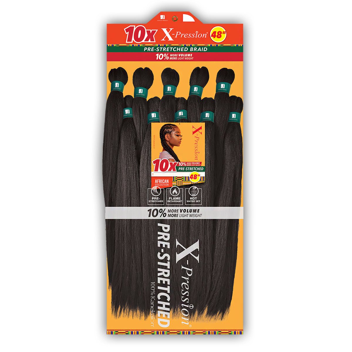 Sensationnel Synthetic Braid - 10X X Pression PRE STRETCHED BRAID 48 - WigTypes.com product image