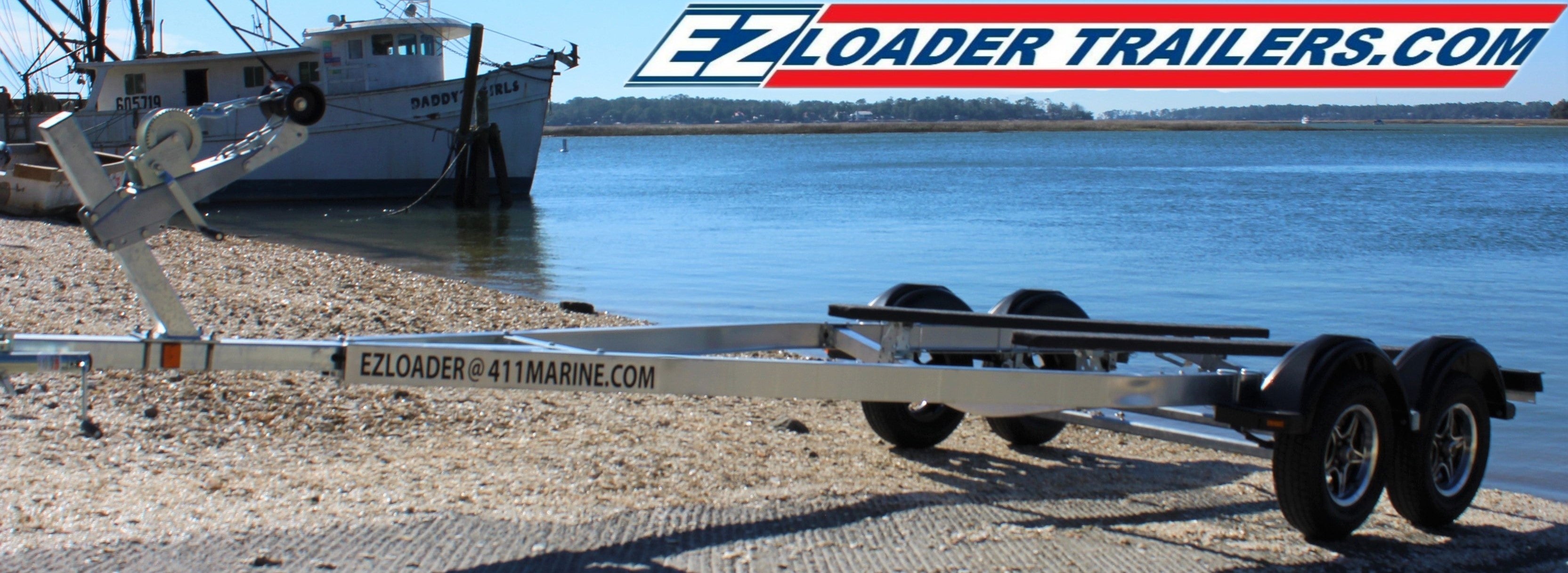 EZ_Loader_Boat_trailer_at_Bluffton_SC_Oyster_Factory_boat_ramp_Daddy_s_girl_shrimp_boat_is_in_the_background