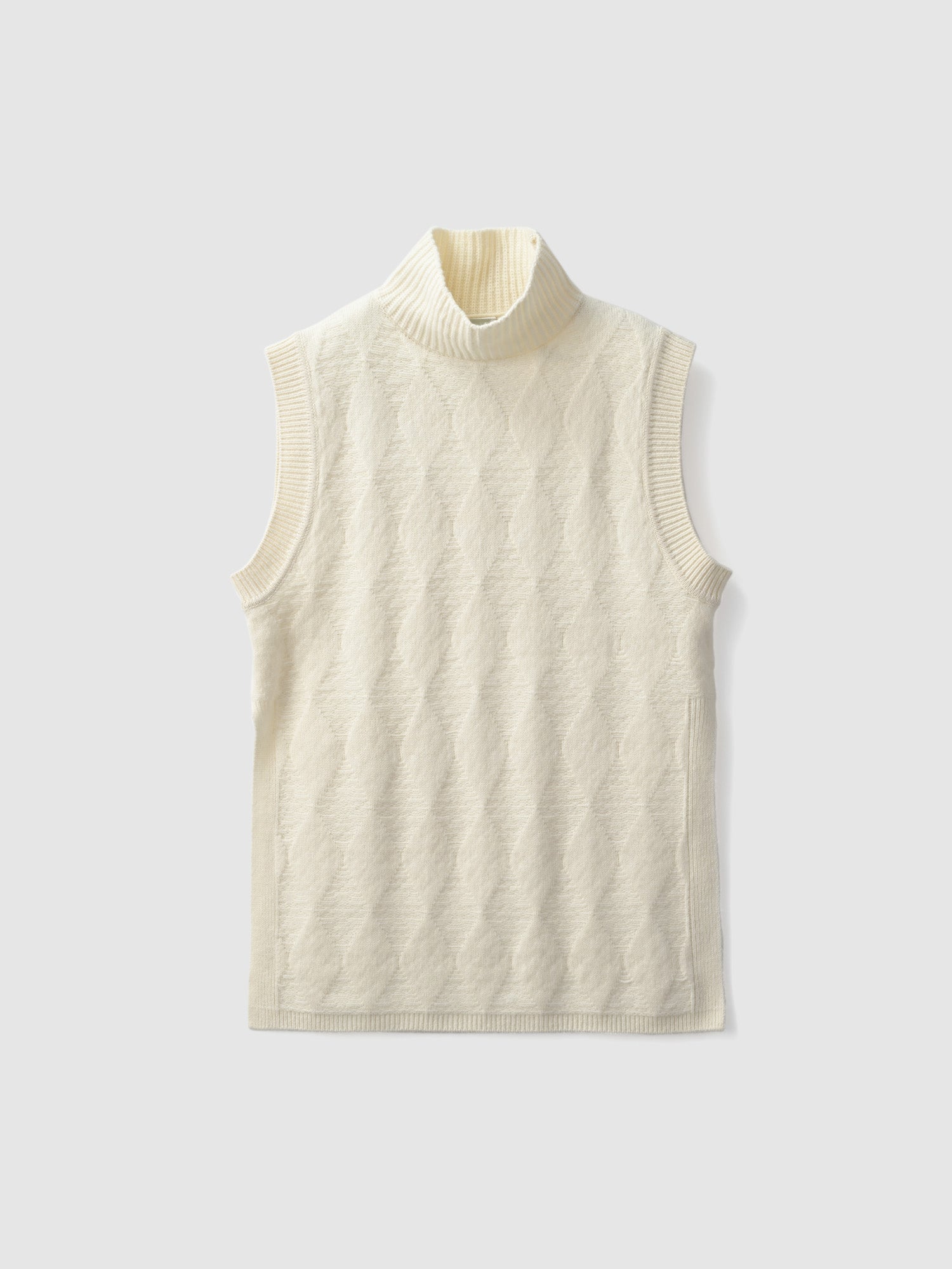 Ounce heather cotton cable vest cream