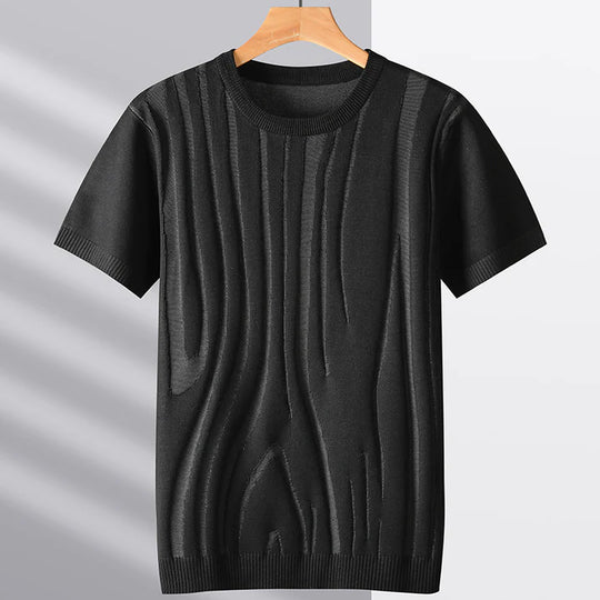 Hype Jacquard Ice Silk Knit Shirt Image 1