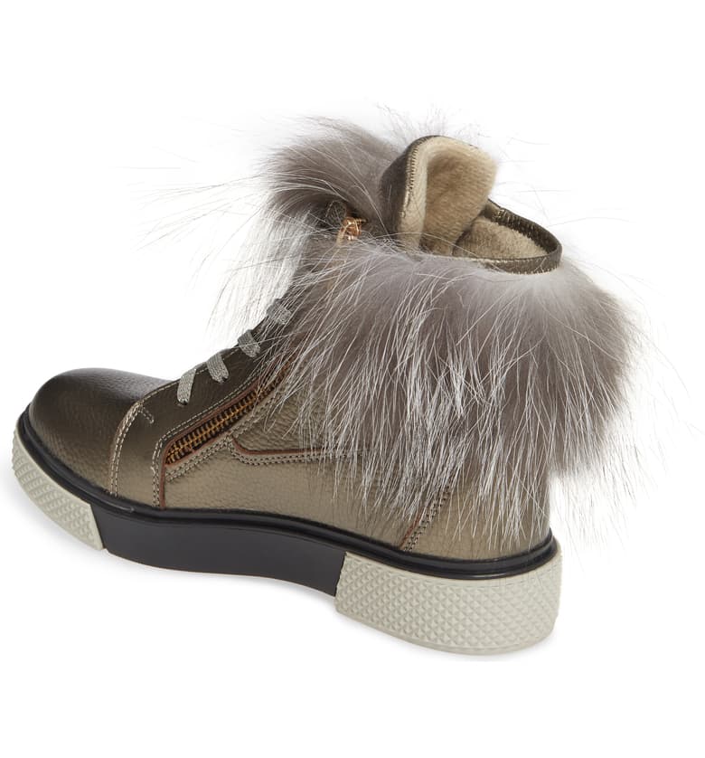 sneaker booties with fur