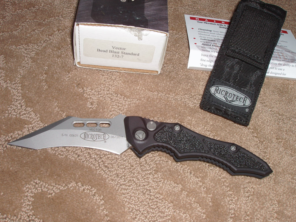 Microtech Knives Vector, Bead Blast, Standard, Automatic Knife 132-7