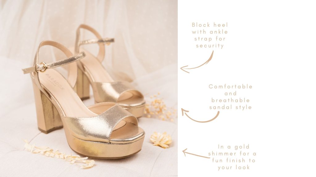 Lolita Champagne, Gold Sandals, Platform Heels