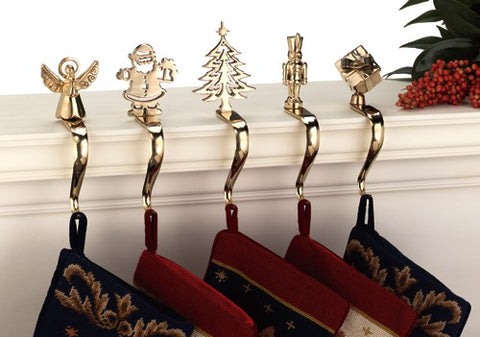 Brass Christmas Stocking Holders and Stocking Hangers