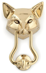 Jefferson Brass Fox Door Knocker