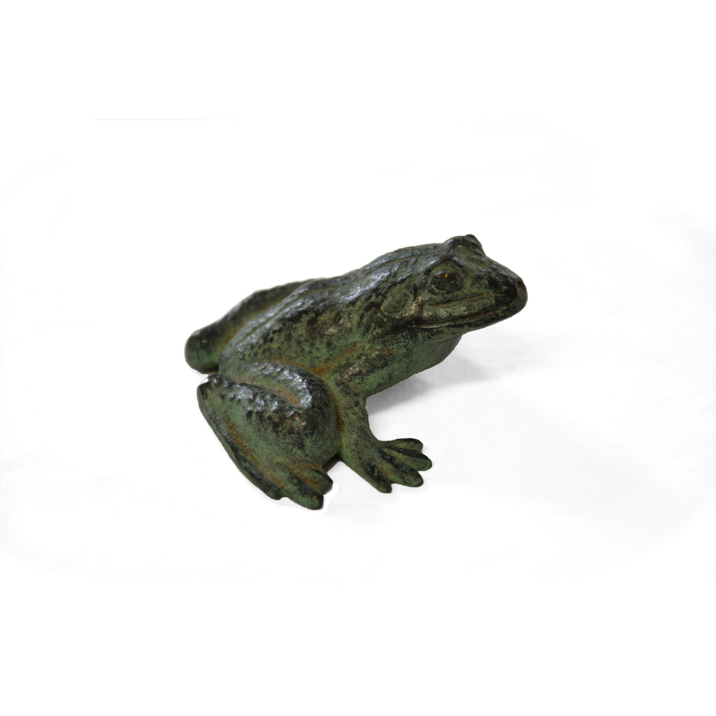 Brass Garden Frog Ornament with Verdigris Patina – Jefferson Brass Company