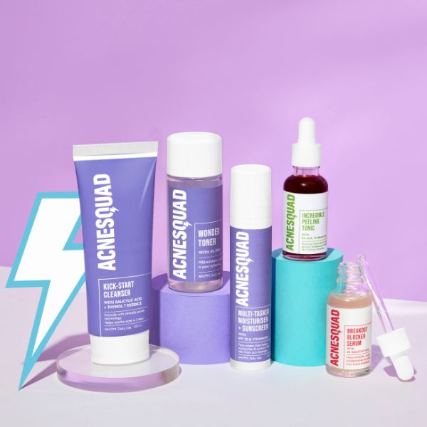 Acne Squad skincare products