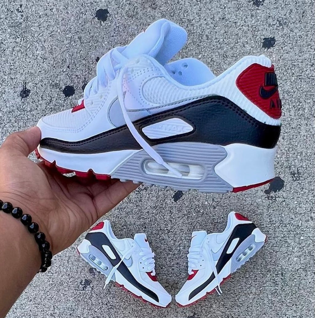 red white black air max 90