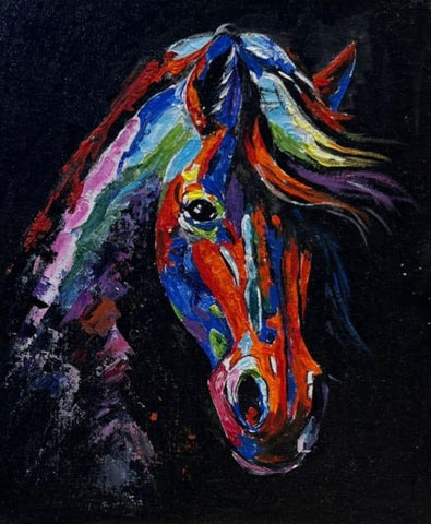 acrylic horse painting