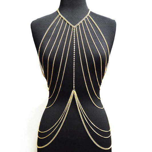 Luxury Full Rhinestone Long Body Chain