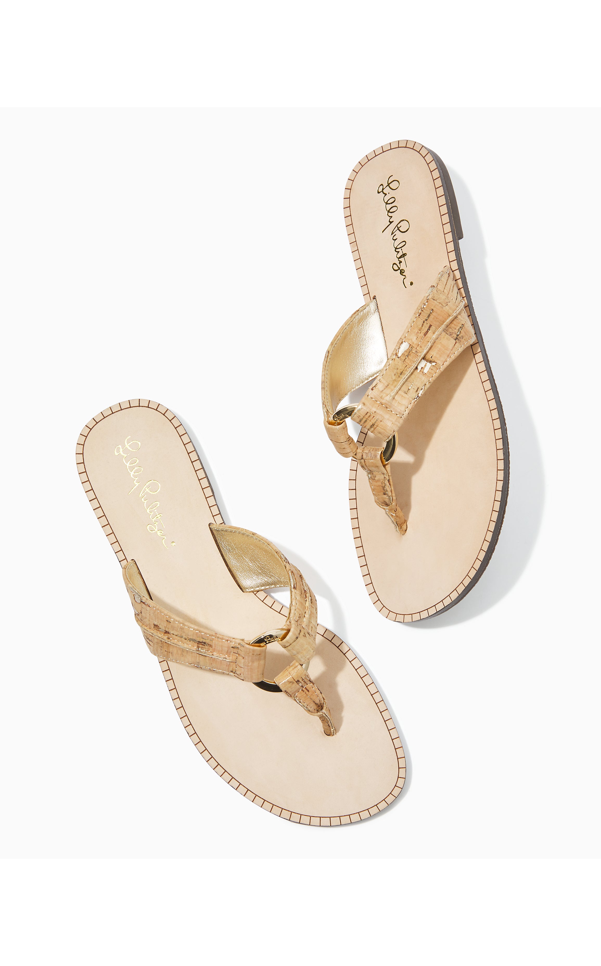 McKim Sandal in Natural – Pink a Lilly Pulitzer Signature Store