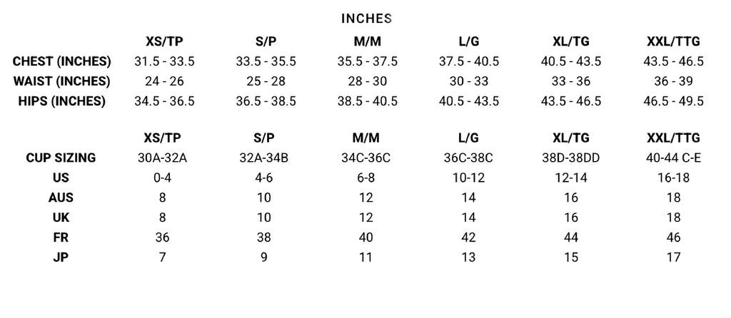 Size Chart – BETH RICHARDS