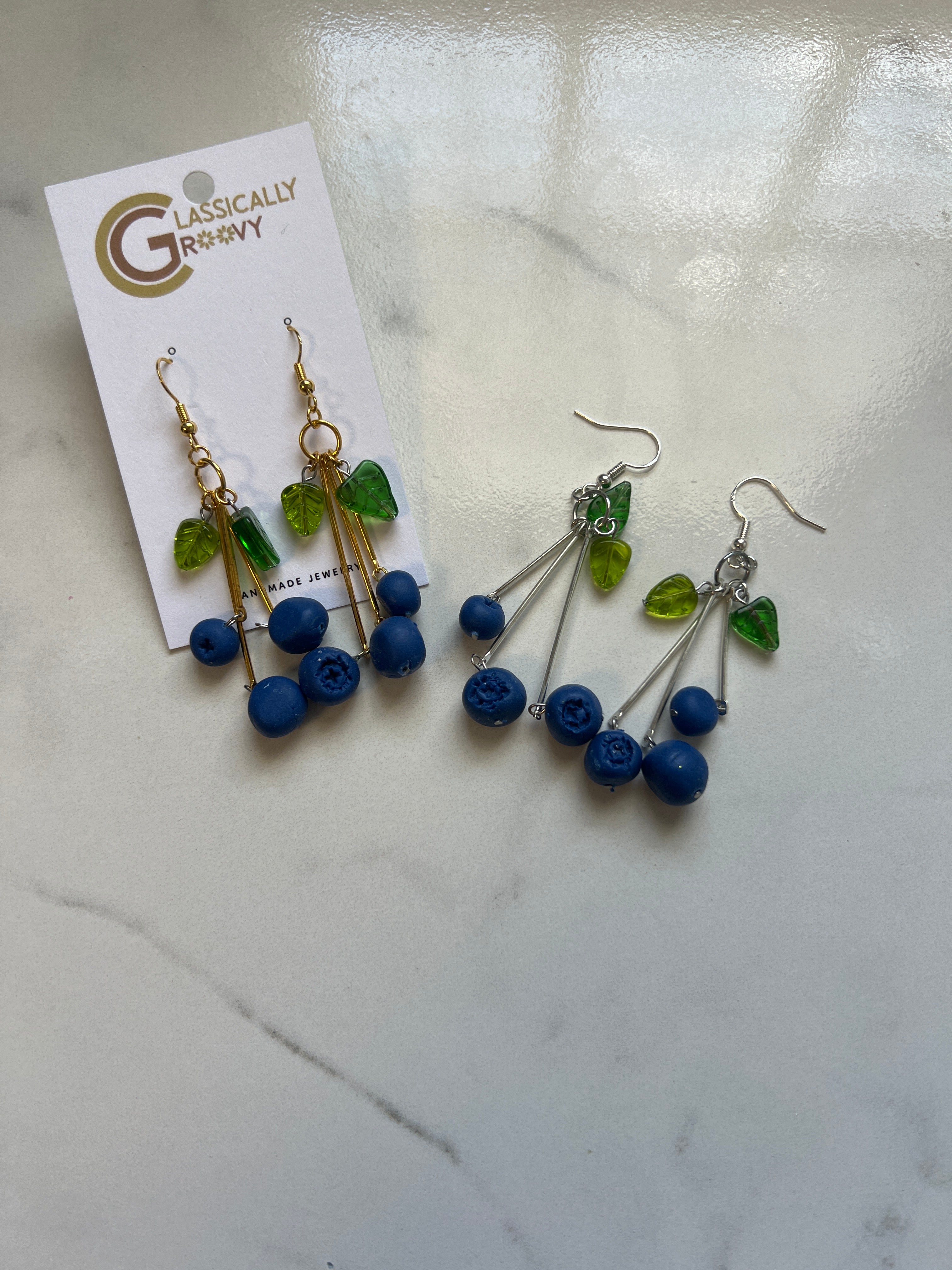 Blueberry Dangle Earrings