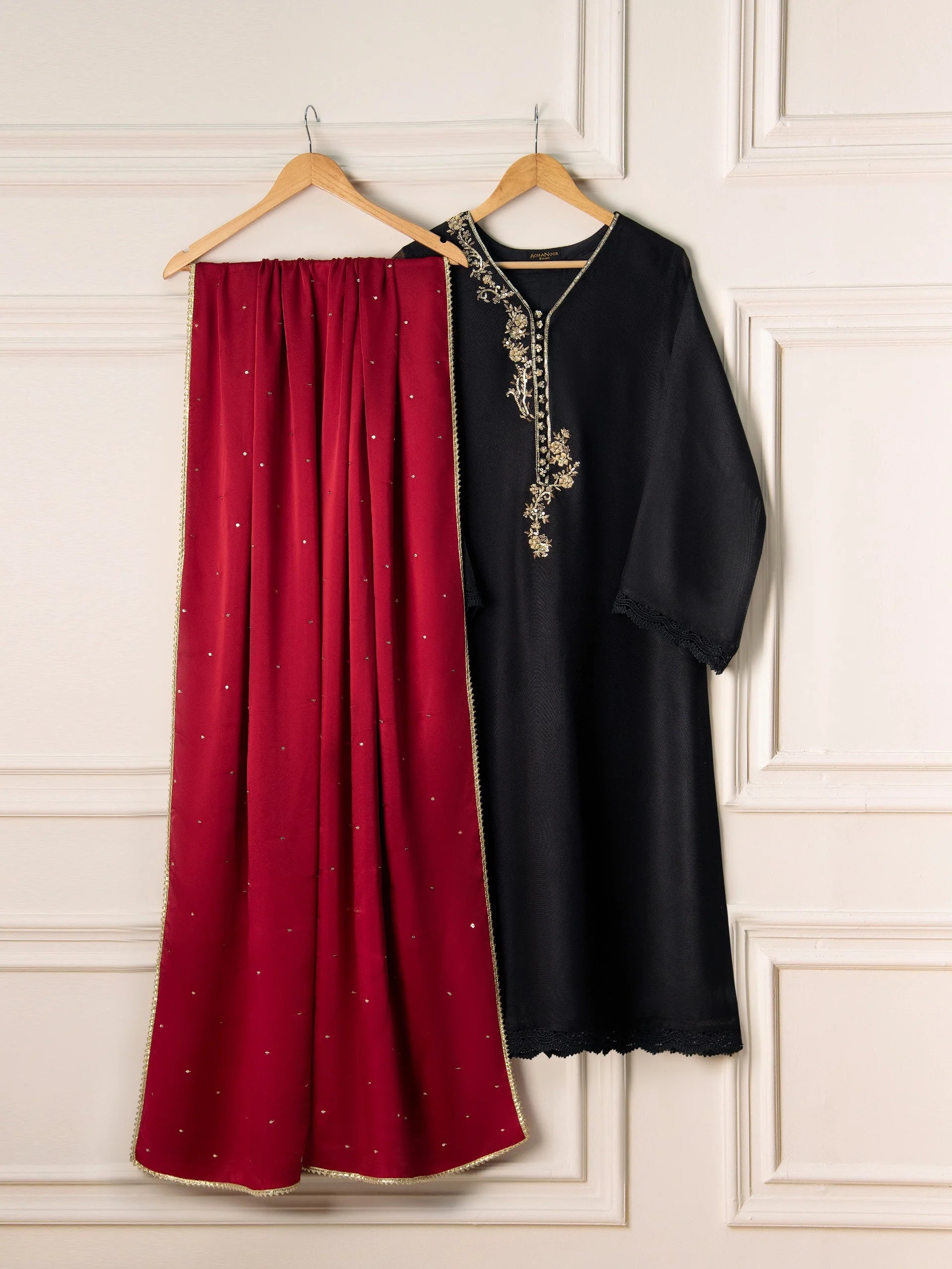 Product image for 3 Piece- Pure Cotton Net Embroidered Suit S110761