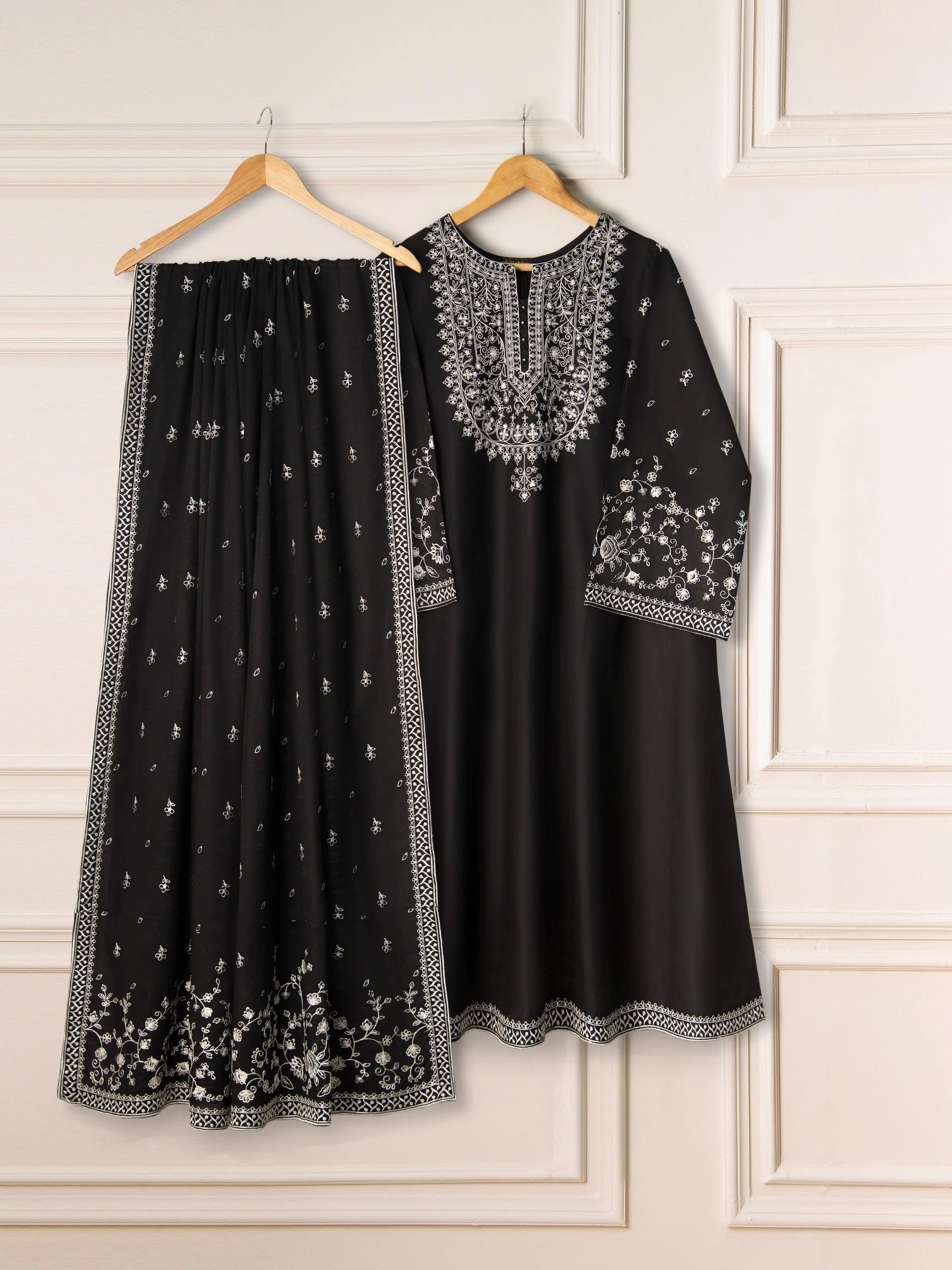 Product image for 2 Piece - Embroidered Jacquard Frock S111055