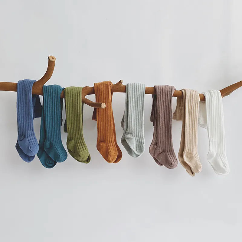 Cotton Knitted Baby Girl Pantyhose - Infant Newborn Kids Stocking Toddler Pantyhose, Children Tights, Casual Pants