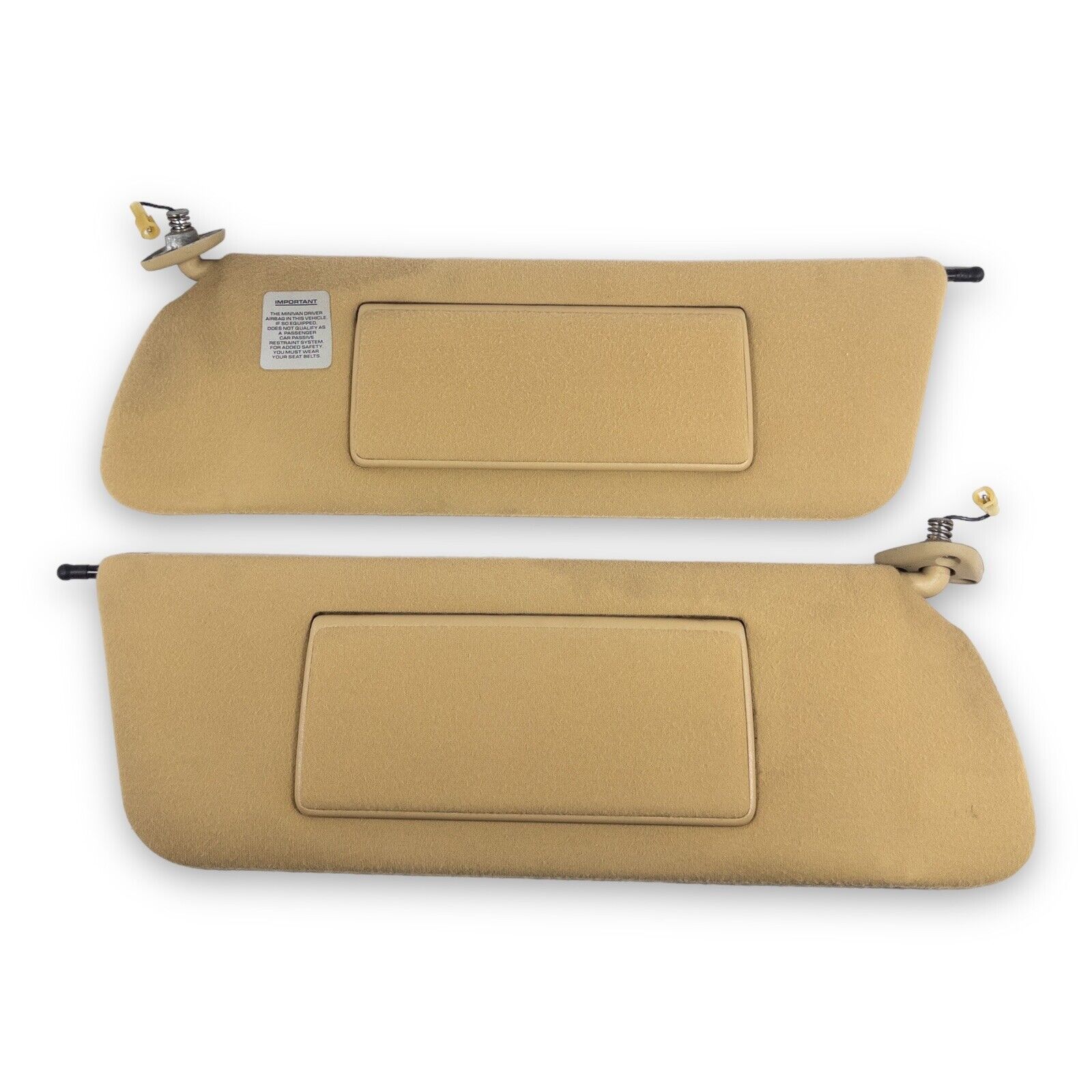 1984-1997 Jeep Cherokee Driver & Passenger Side Sun Visor Pair Set Tan