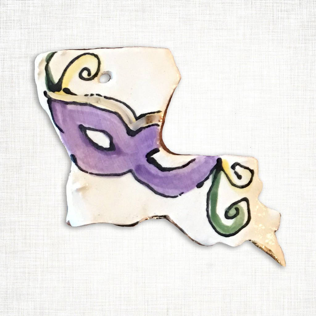 Mardi Gras Mask Ornament – Peace of Mind Designs