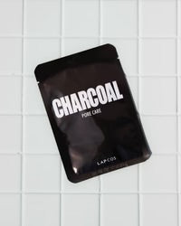 LAPCOS Charcoal Sheet Mask, Daily Face Mask with Salicylic Acid and Tea Tree Oil to Detoxify and Tighten Skin, 5-Pack