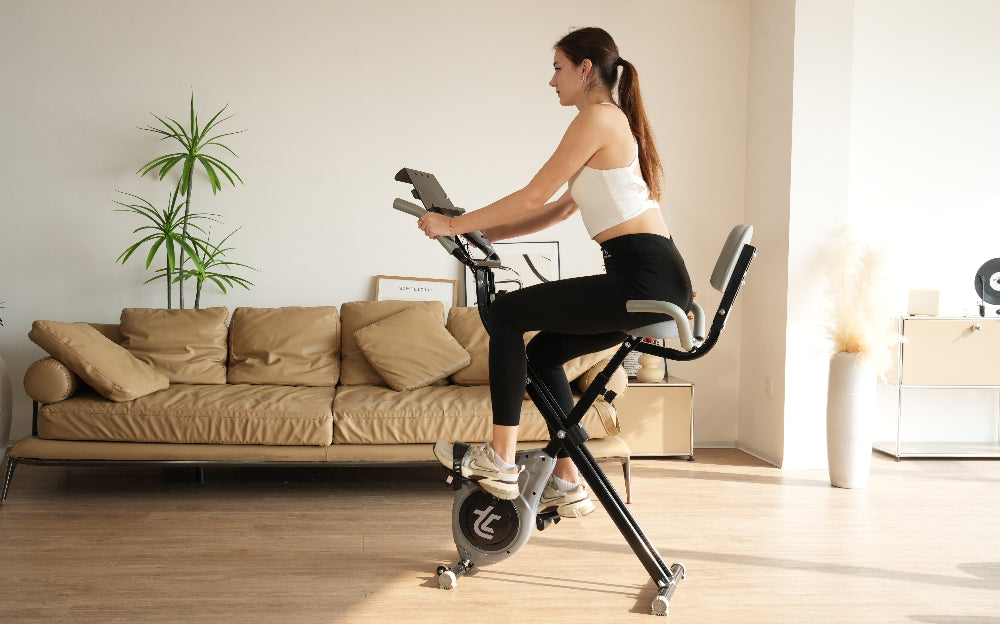 Tousains foldable exercise bike