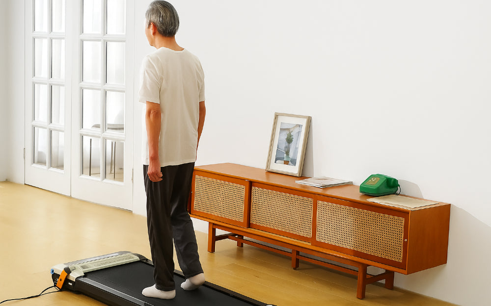 Treadmills with shock absorbers for seniors