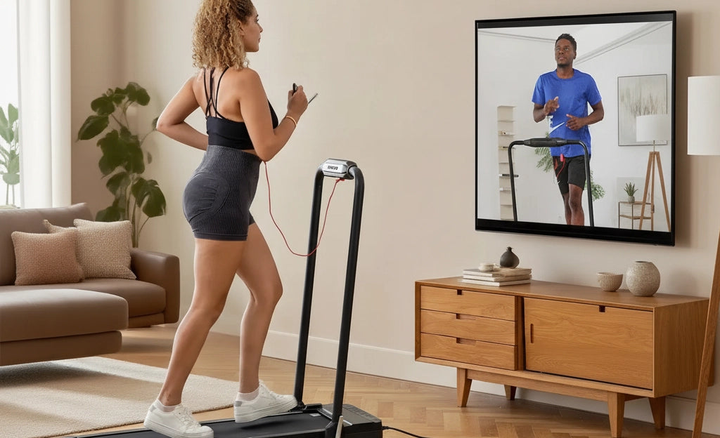 Tousains app offers free workout courses for Tousains treadmill with incline FIT-7S