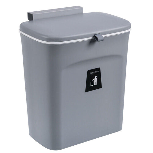 9L Bench Top or Side Cabinet Door Trash Bin