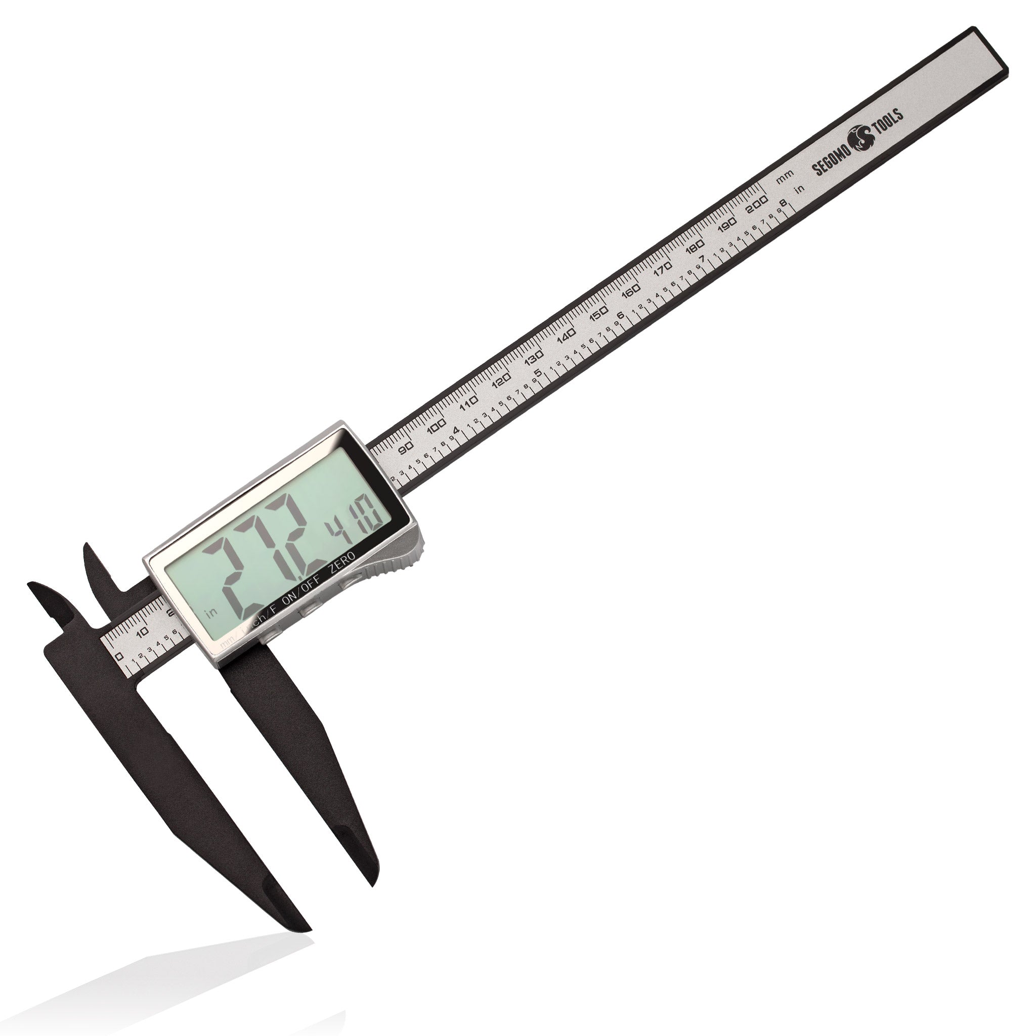 Segomo Basics 6 & 8 Inch Basic Line Electronic Digital Calipers: Inch, Fractions, Millimeter Conversion - Tool Beaters product image