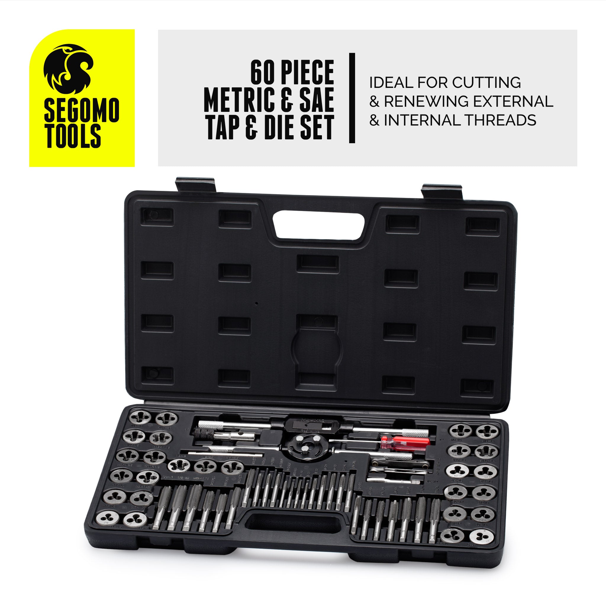 Segomo Tools Metric & SAE Tap And Die Threading Tool Sets With Storage Case - Tool Beaters product image