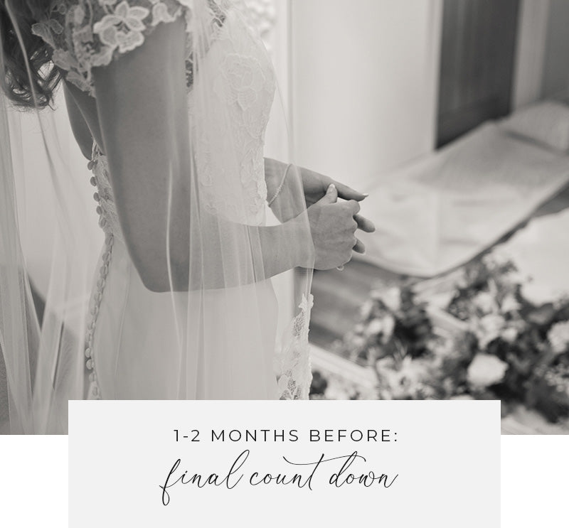 1-2 Months Before: Final Countdown