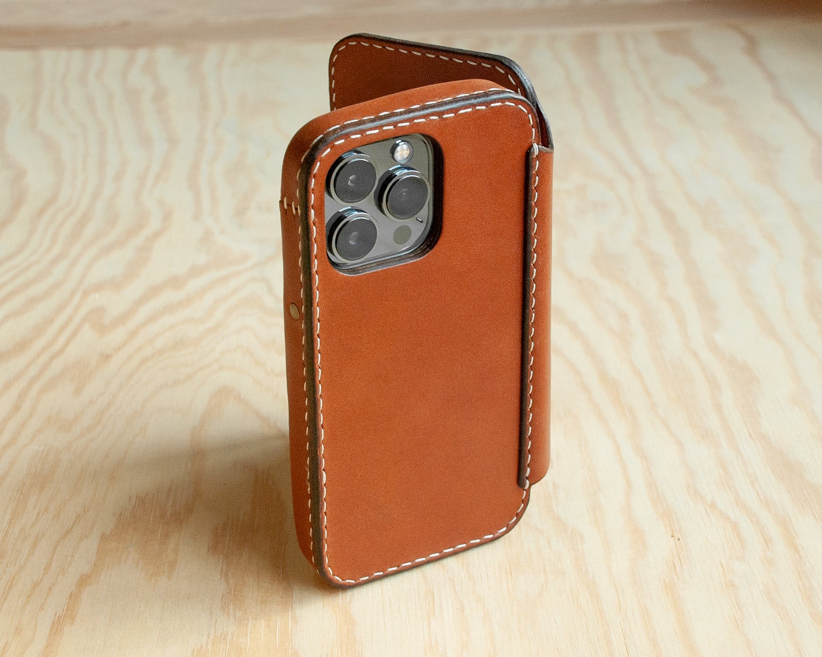 iPhone Leather Case, Handmade, Natural