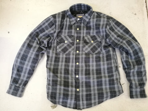 METALIZE 809 TECH REINFORCED FLANNEL SHIRT - CHARCOAL CHECK – The Biker ...