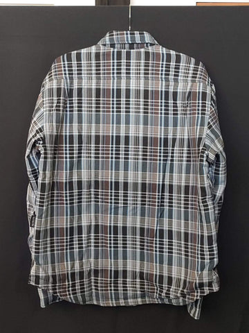 METALIZE 809 TECH REINFORCED FLANNEL SHIRT - BLUE/WHITE/GREY – The ...