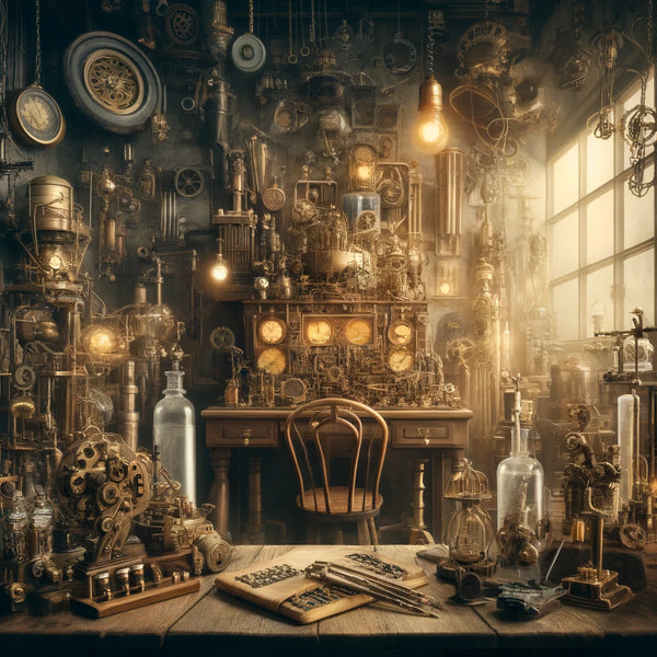 Image of a steampunk workshop