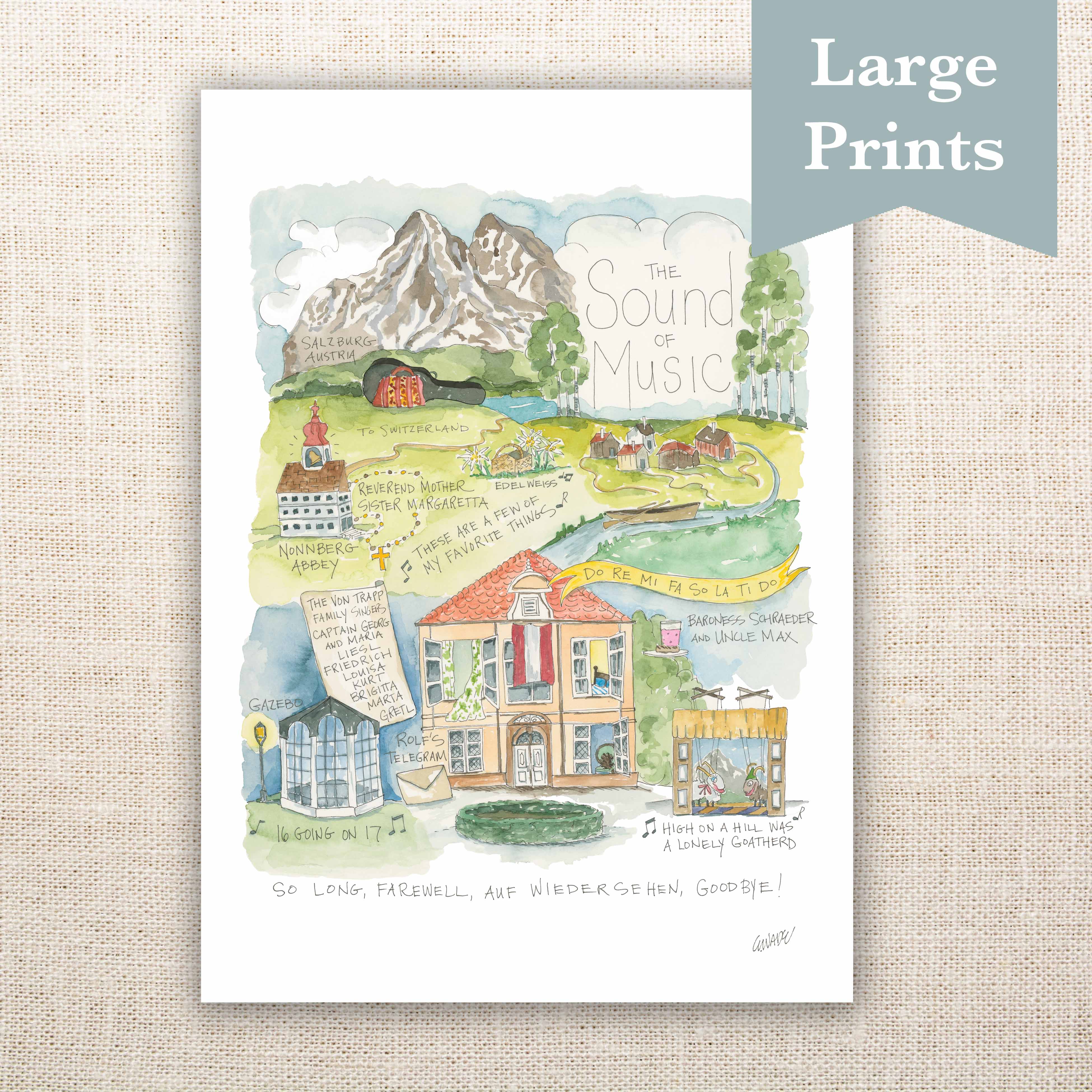 "The Sound of Music Story Map" Large Sizes