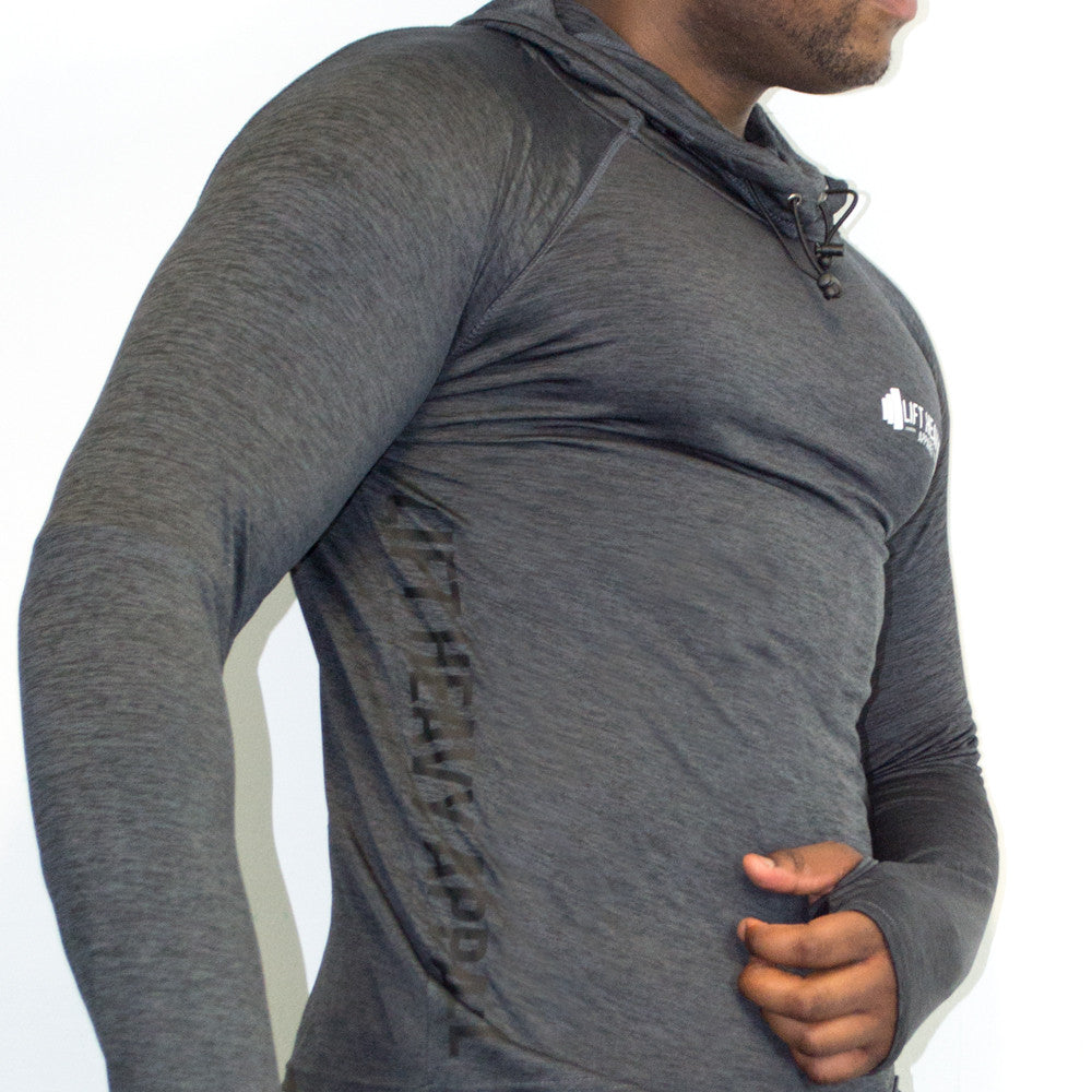 cowl neck hoodie with thumb holes