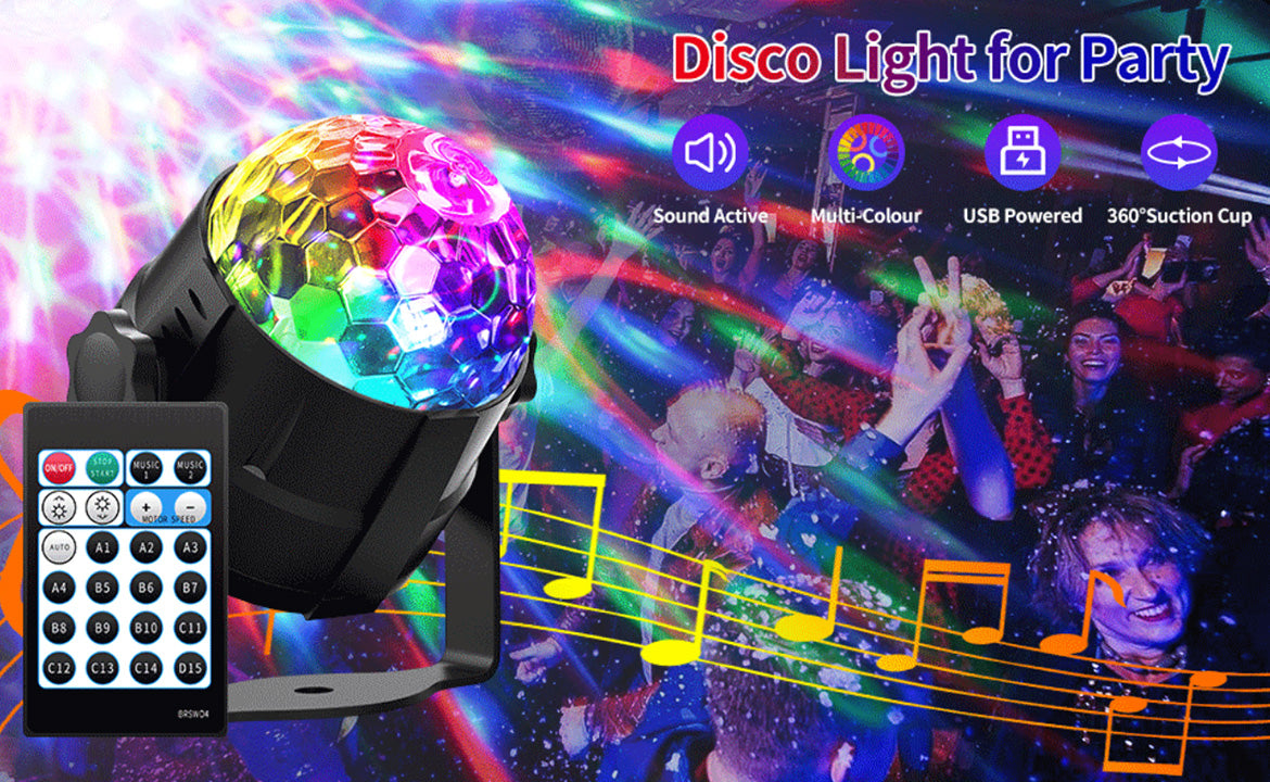 rotating glitter ball