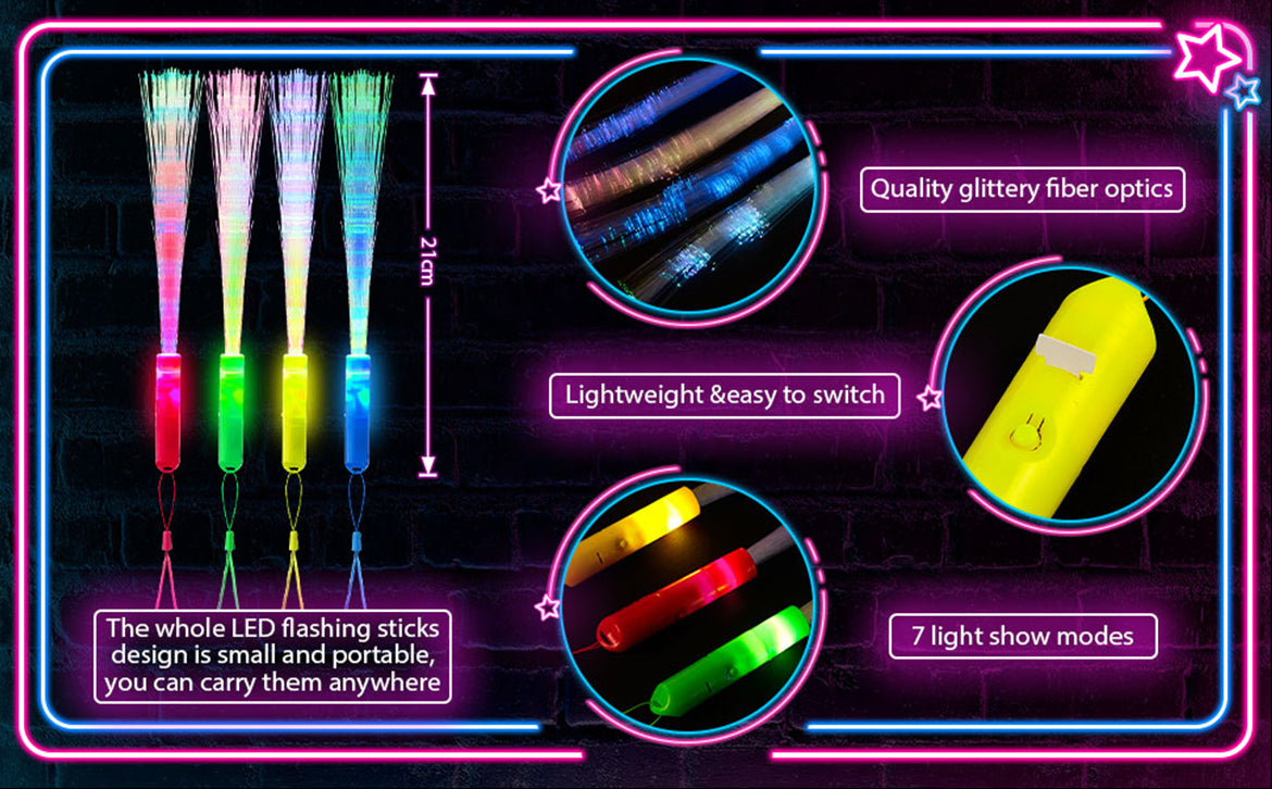 light up fiber optic wands