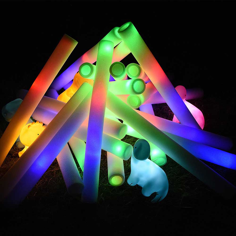 styrofoam light up sticks